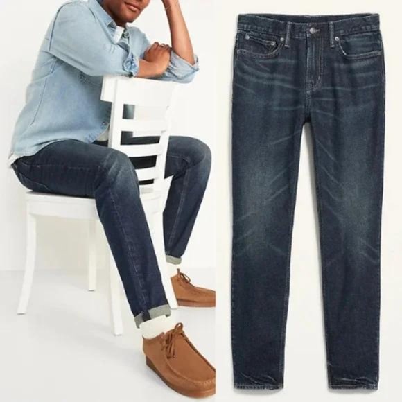 NWT Old Navy Original Straight Taper Non-Stretch Jeans for Men - Picture 4 of 4